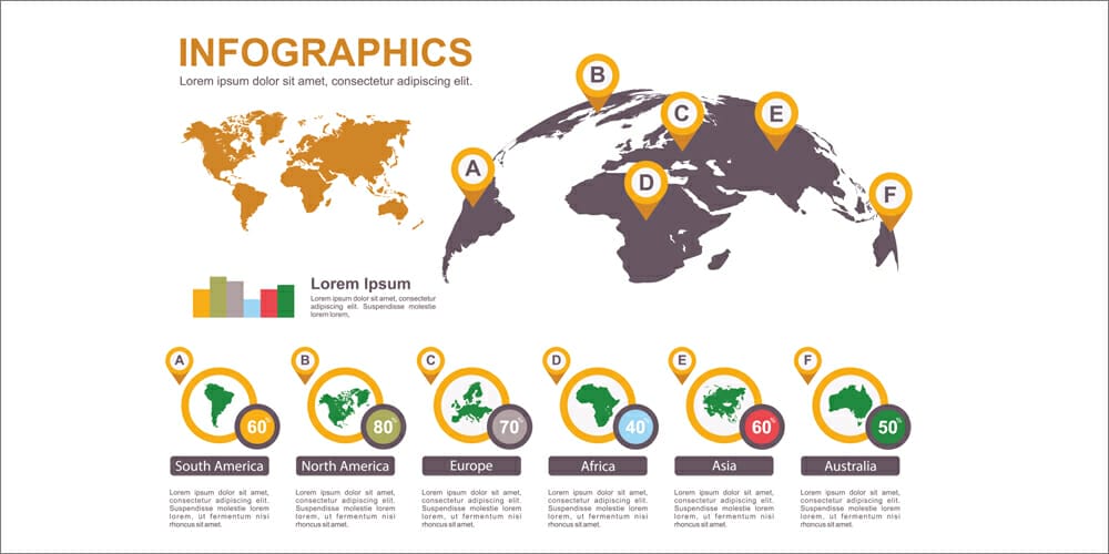 World Map Infographic