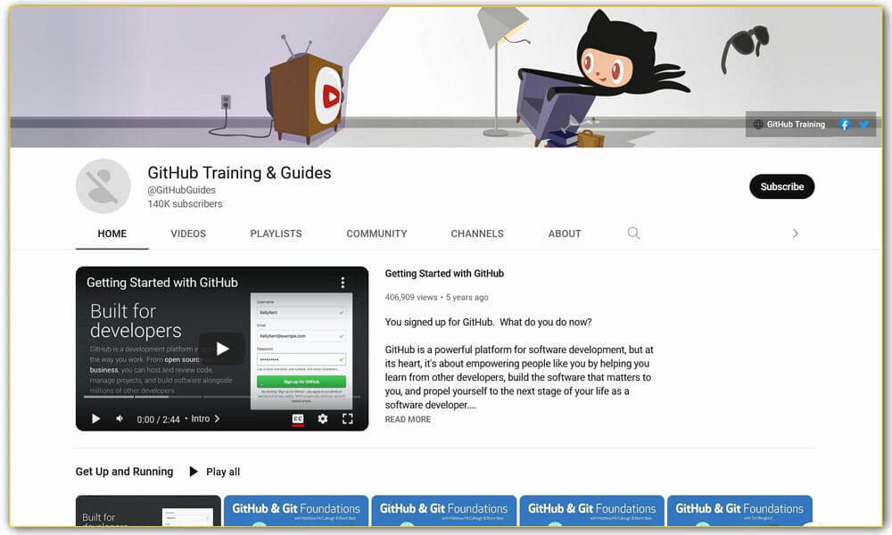 YouTube GitHub Guides Channel