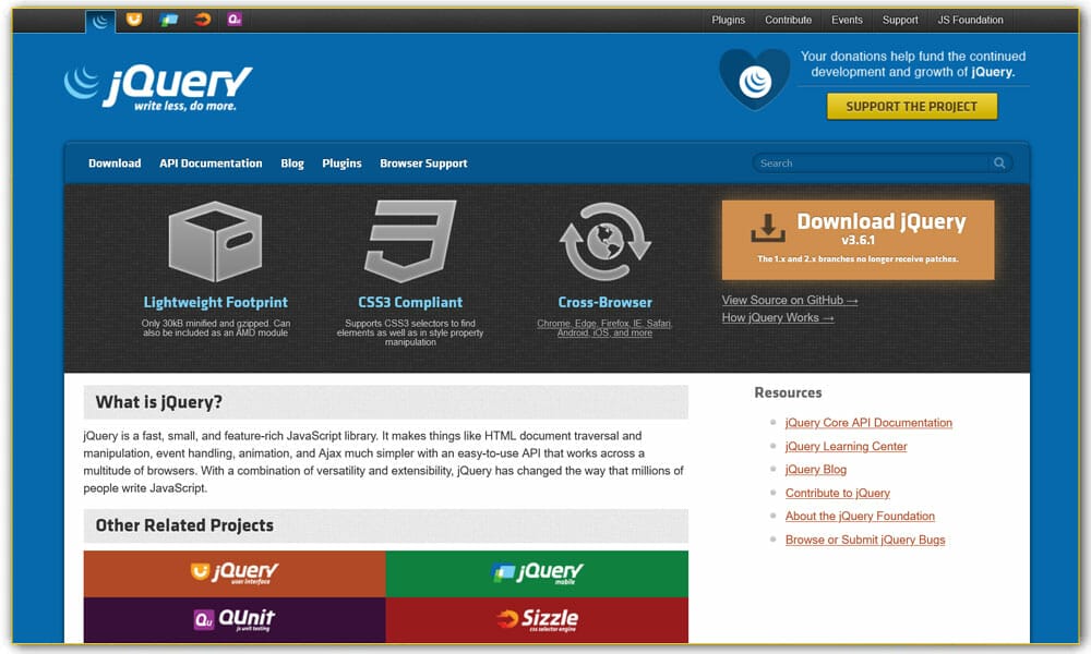 100+ JavaScript Frameworks for Web Developers 42 jQuery