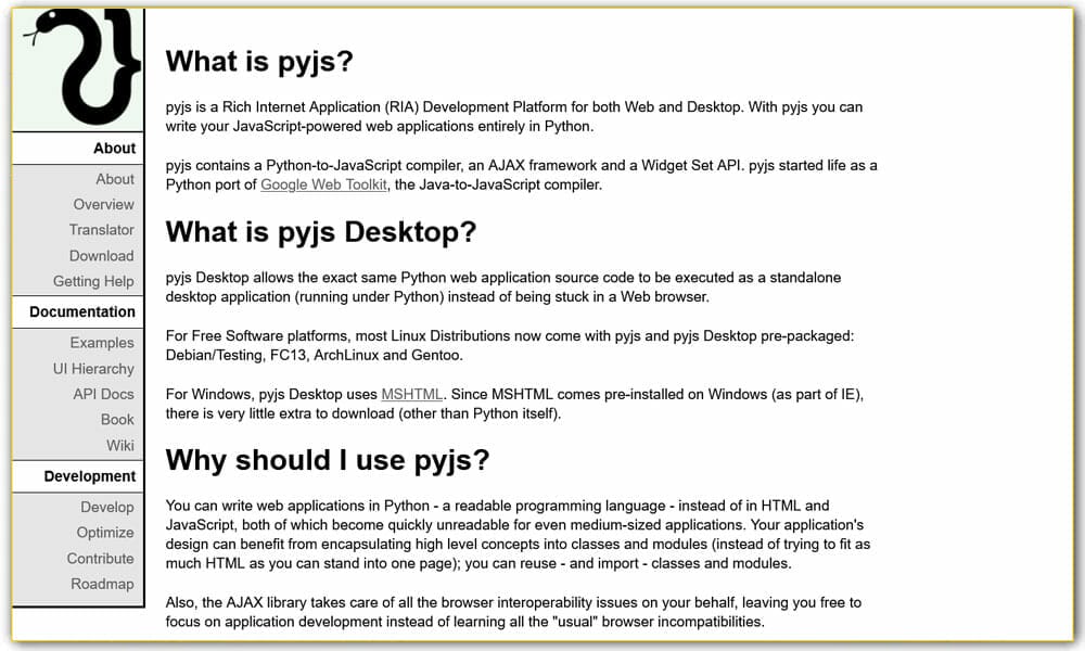 100+ JavaScript Frameworks for Web Developers 110 pyjs
