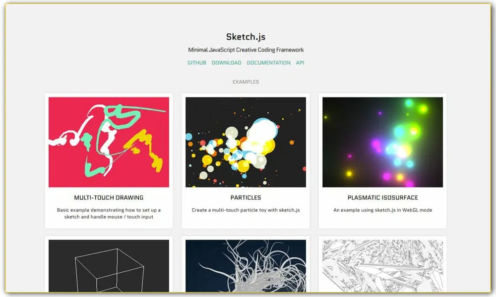 100+ JavaScript Frameworks for Web Developers 38 sketch.js