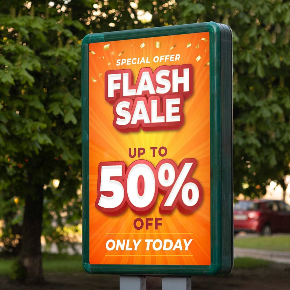 Free For Sale Sign Mockup PSD Template 1 Free For Sale Sign Mockup PSD Template