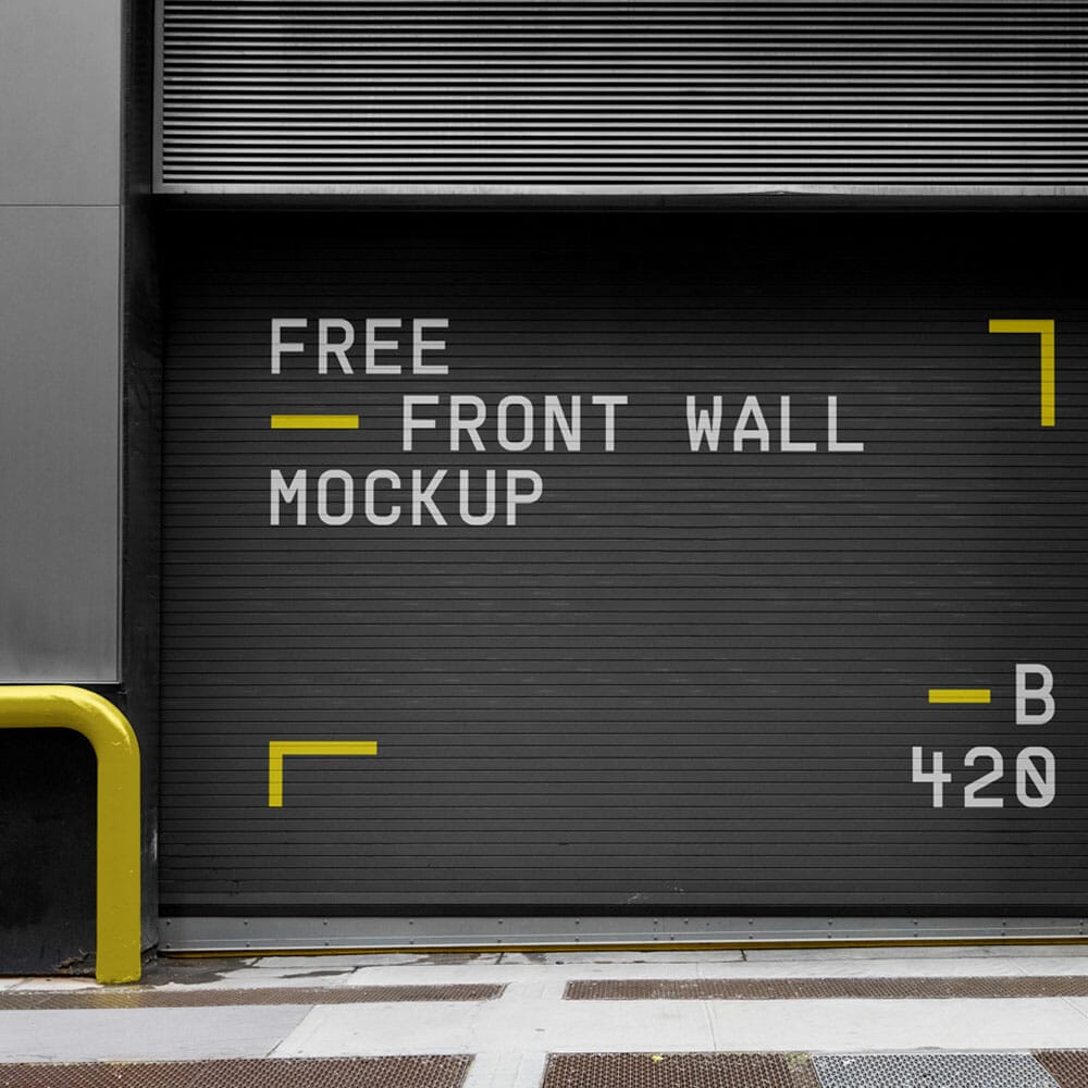 Free Front Wall Mockup PSD 1 Free Front Wall Mockup PSD