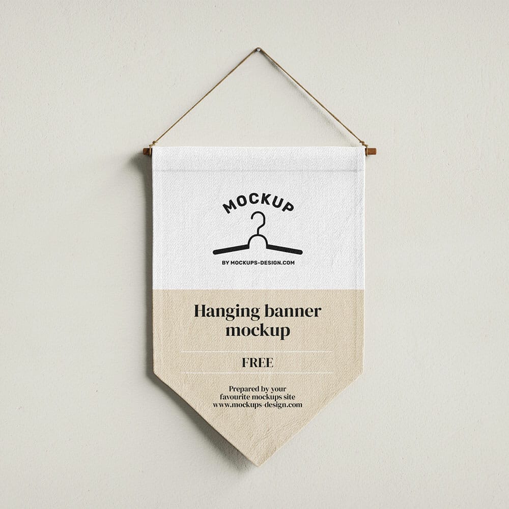 Free Hanging Banner Mockup PSD 1 Free Hanging Banner Mockup PSD