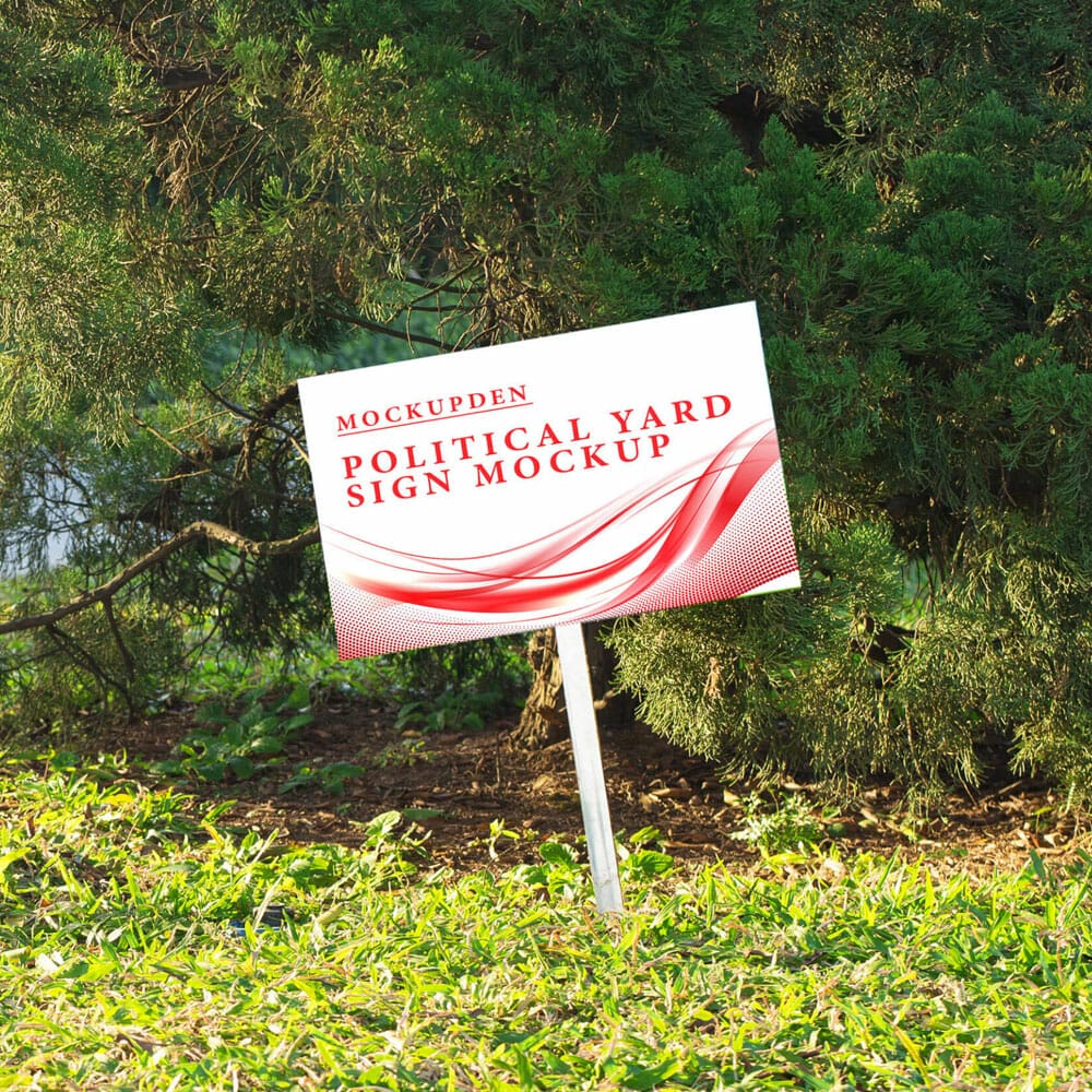 Free Political Yard Sign Mockup PSD Template 1 Free Political Yard Sign Mockup PSD Template