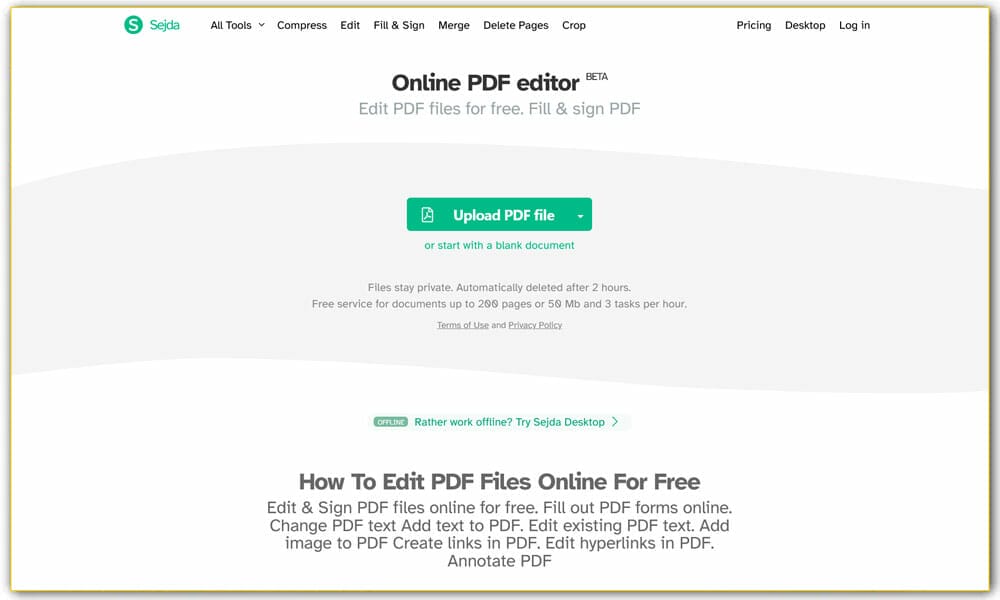 25+ Best PDF Editors That You May Not Know 2024 10 Sejda Online PDF Editor
