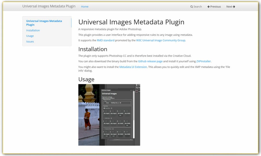 Universal Images Metadata Plugin