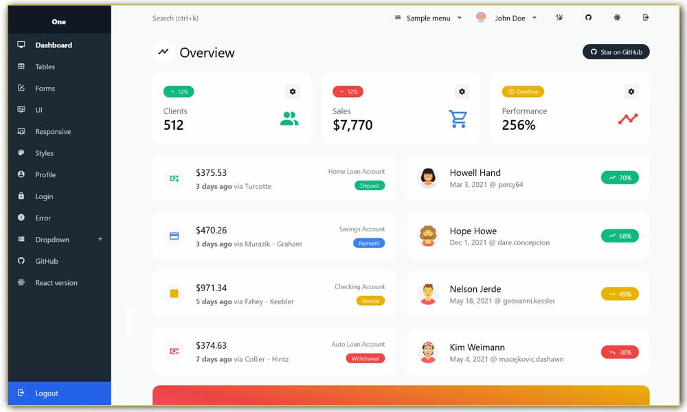 Admin One - Free Vue.js 3 Tailwind Admin Dashboard