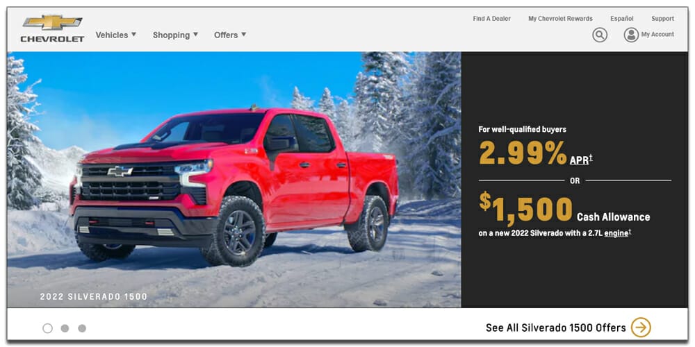 30 Best Automotive Websites For Your Inspiration 9 Chevrolet