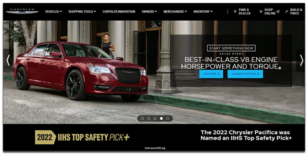 30 Best Automotive Websites For Your Inspiration 10 Chrysler