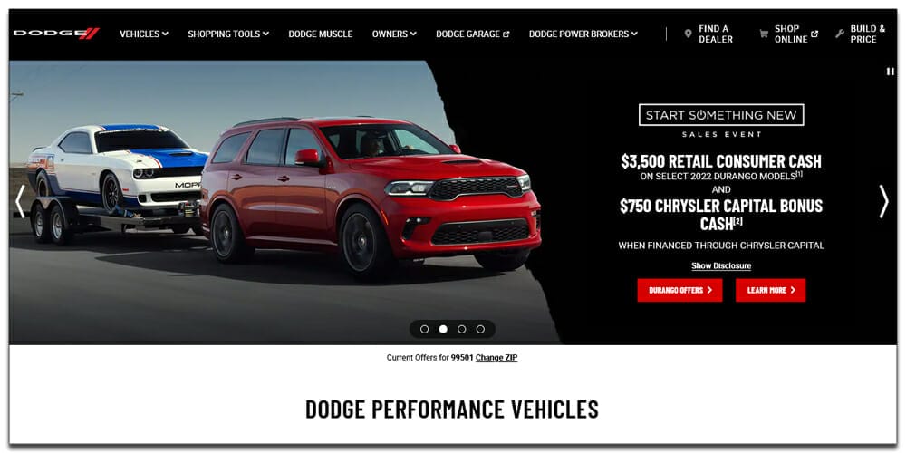 30 Best Automotive Websites For Your Inspiration 8 Dodge