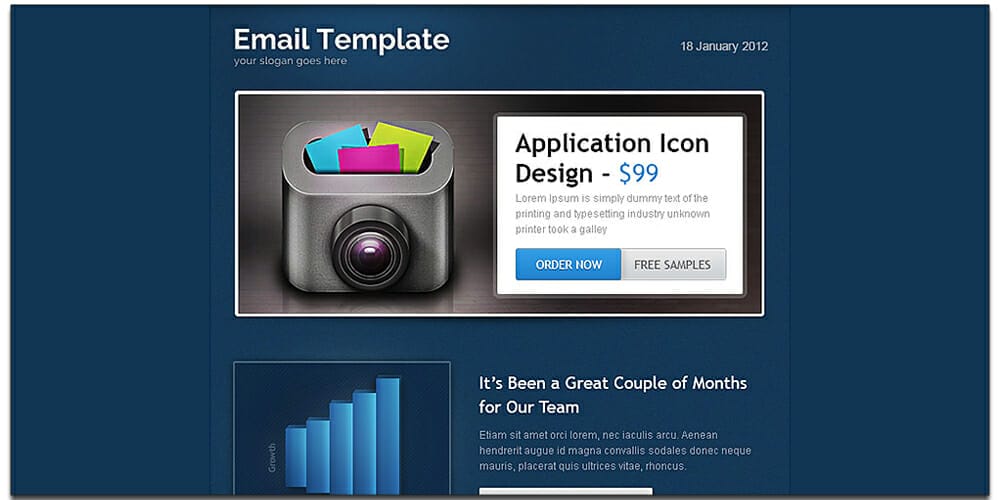 Free Email Newsletter Templates PSD 20 Email Template PSD Set