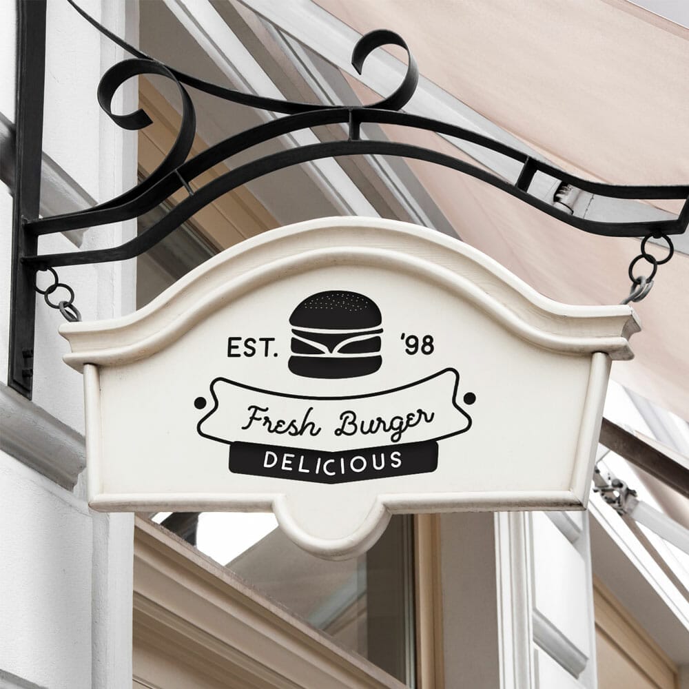 Free Horizontal Sign Mockup PSD 1 Free Horizontal Sign Mockup PSD