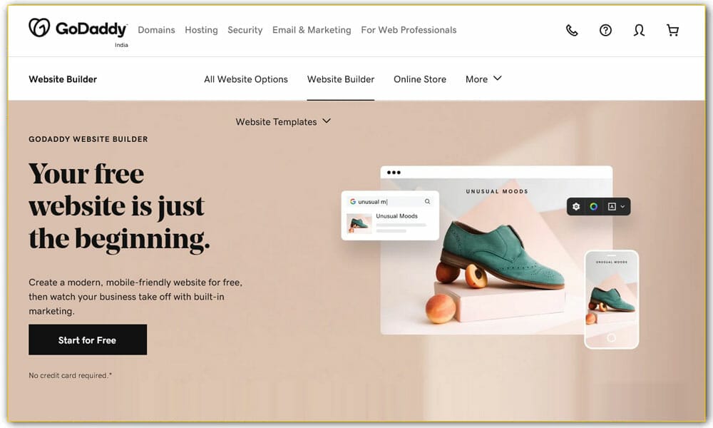 The Best Website Builders 2023 7 GoDaddy Website Builder