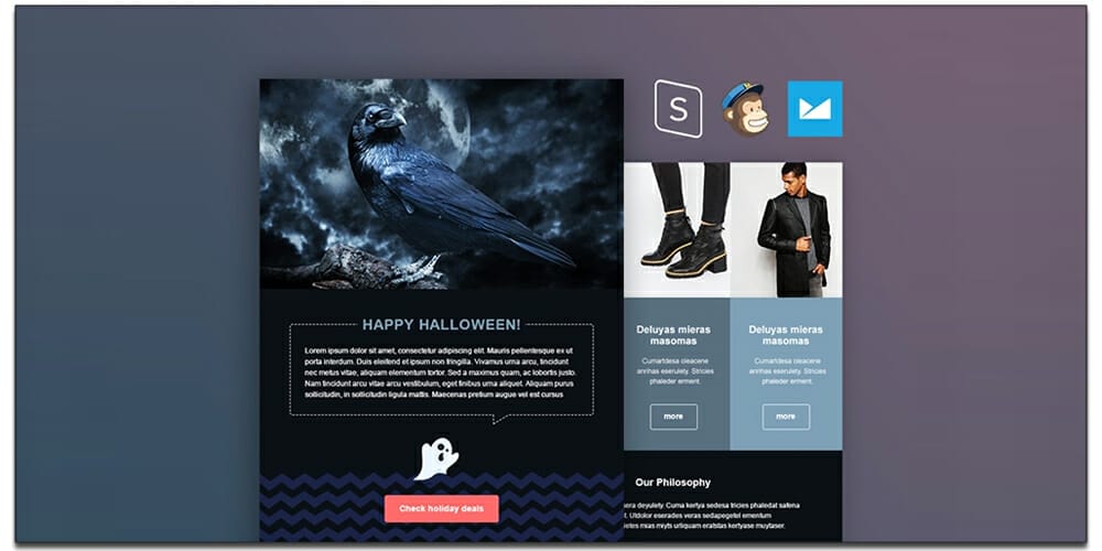 Free Email Newsletter Templates PSD 8 Halloween Email Template
