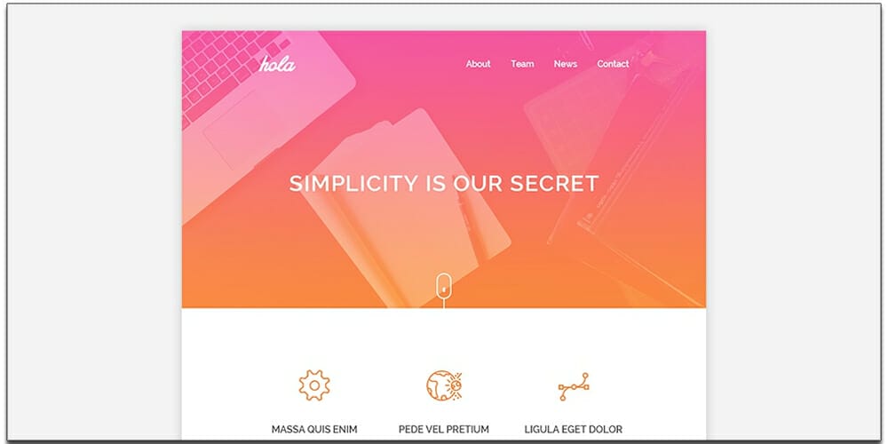 Free Email Newsletter Templates PSD 24 Hola Email Template