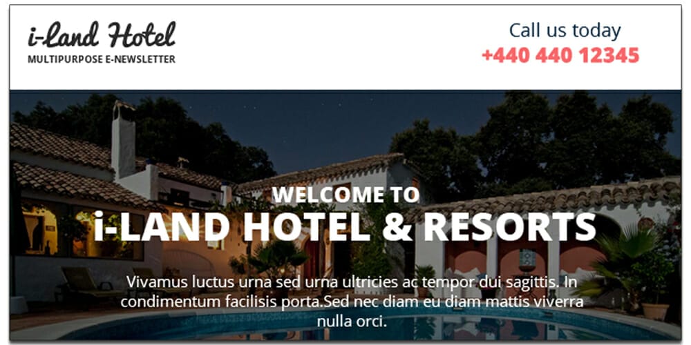Hotel Deals and offers Newsletter Template PSD
