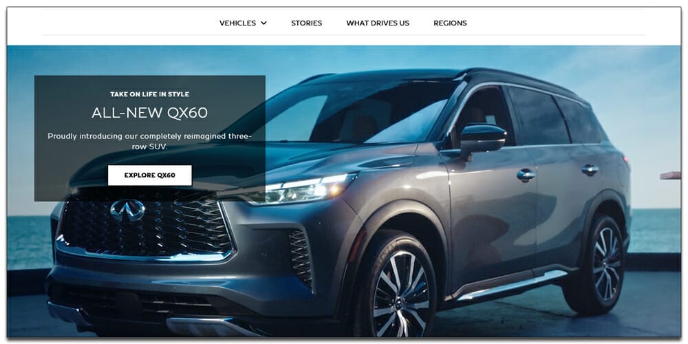 30 Best Automotive Websites For Your Inspiration 18 Infiniti