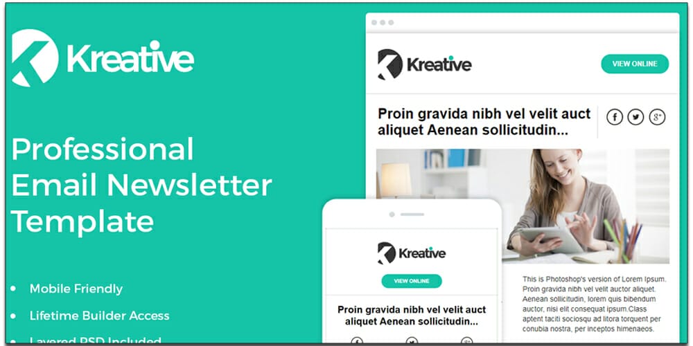 Free Email Newsletter Templates PSD 5 Kreative