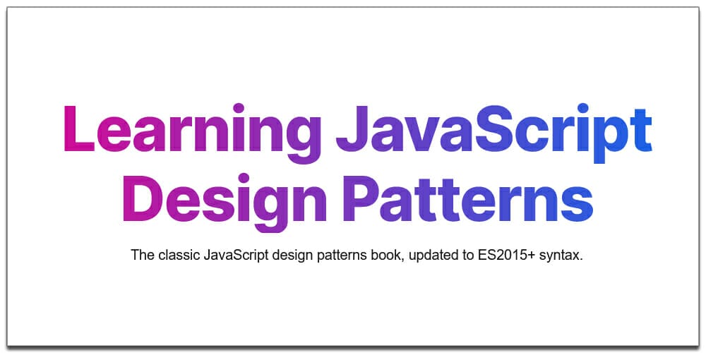 20 Best Books for Web Designers & Developers 33 Learning JavaScript Design Patterns