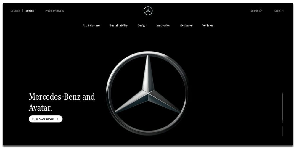 30 Best Automotive Websites For Your Inspiration 6 Mercedes Benz