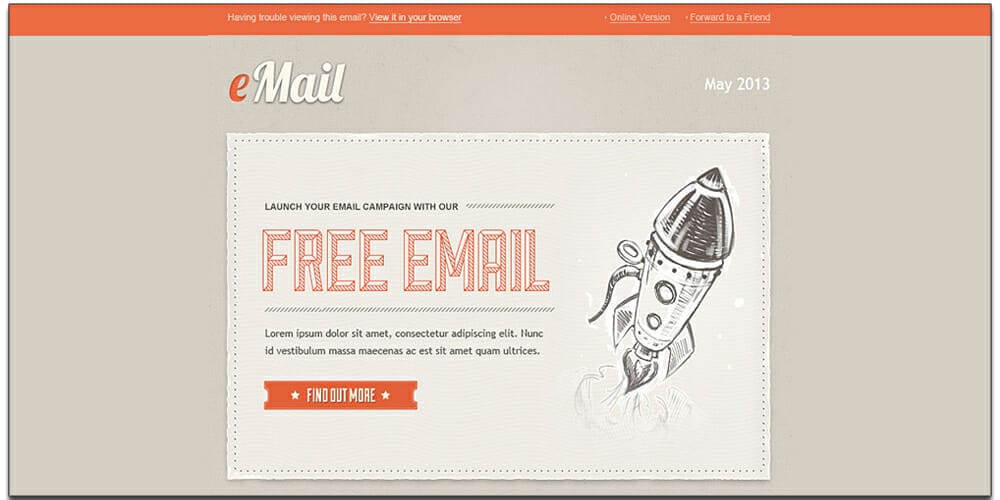 Free Email Newsletter Templates PSD 23 Newsletter PSD Template
