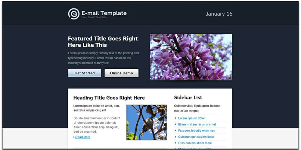 Free Email Newsletter Templates PSD 21 Newsletter PSD Template