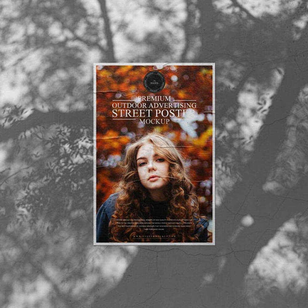 Premium Outdoor Advertising Street Poster Mockup PSD 1 Premium Outdoor Advertising Street Poster Mockup PSD