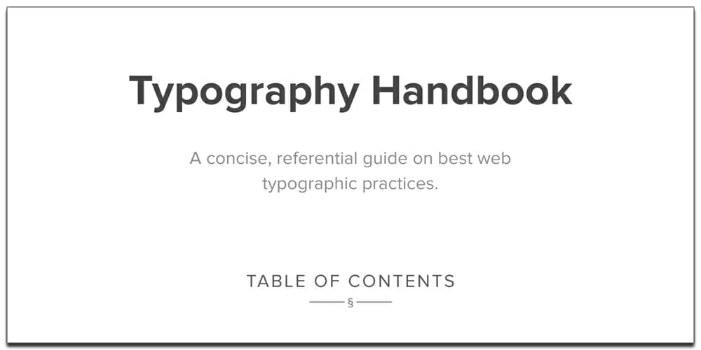 Typography Handbook