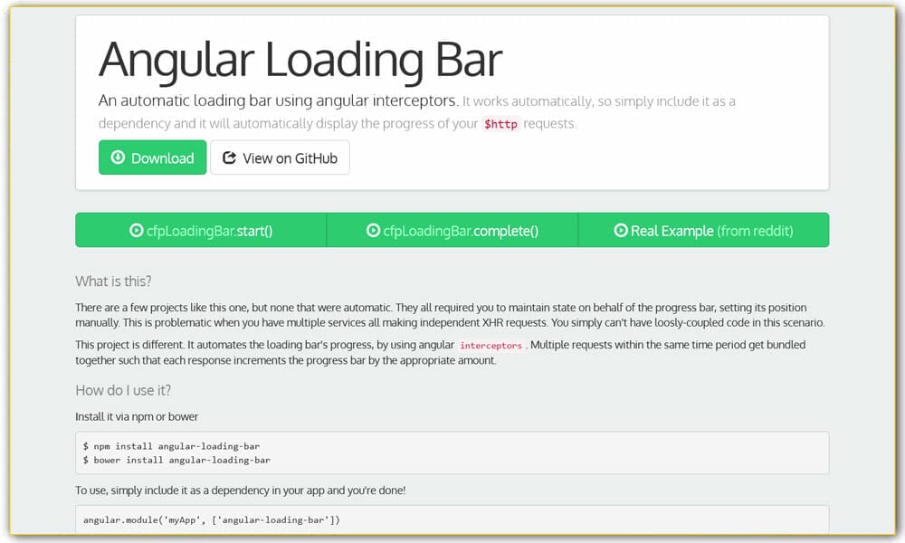 Angular Loading Bar