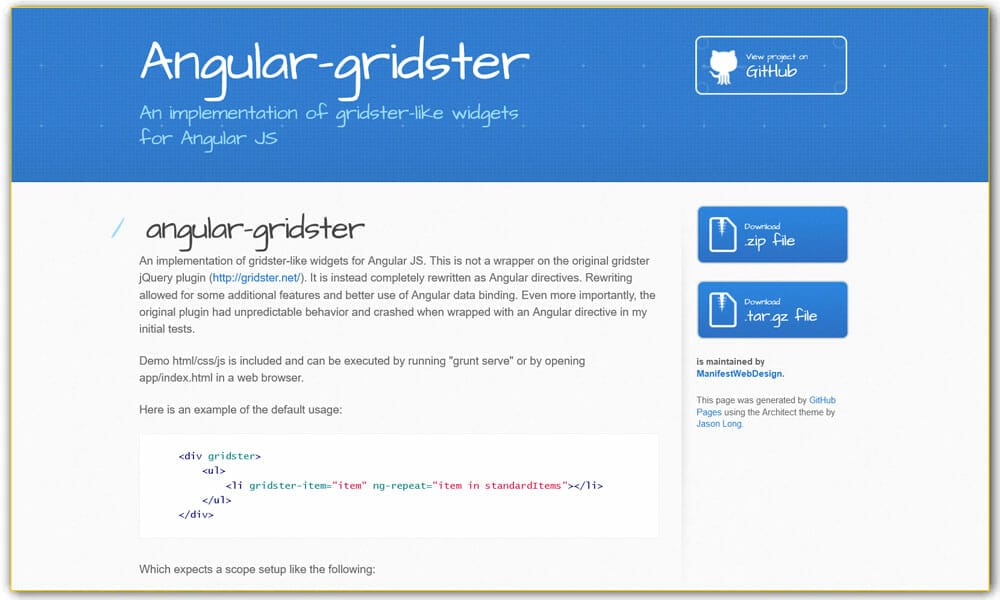 Angular-gridster