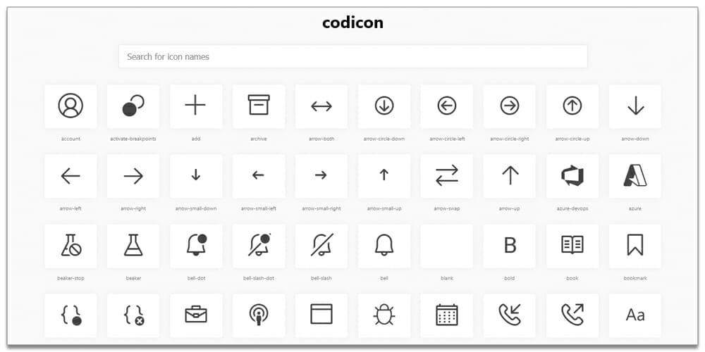 Useful Free Icon Fonts 55 Codicon