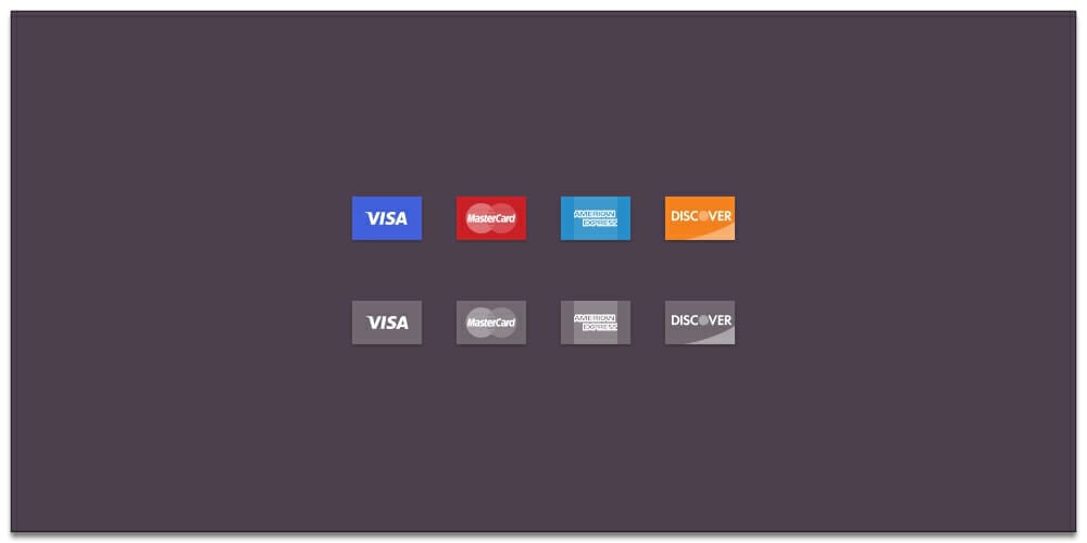 Credit Card Icons PSD