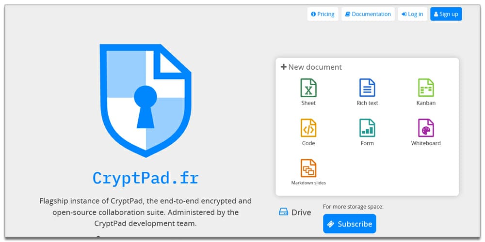 10 Best Free Cloud Storage Services 47 Cryptpad
