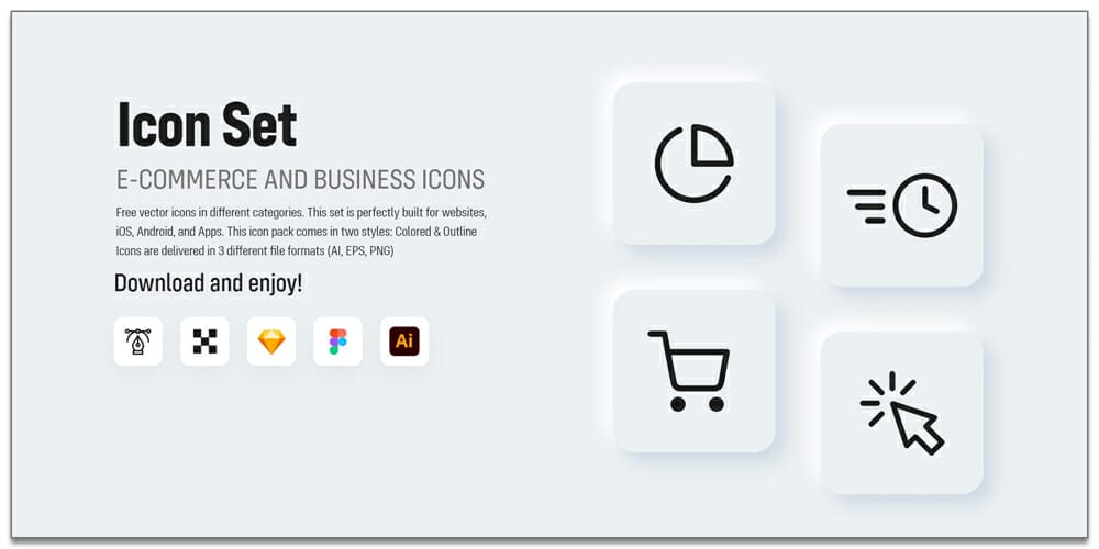 Latest Free E-commerce Icon Sets 17 Ecommerce and Business Icons