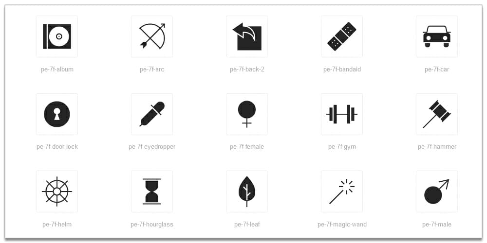 Filled 7 Icon Font