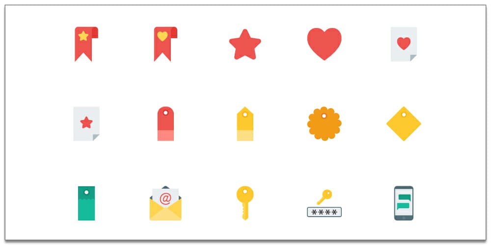 Flat E commerce Icons