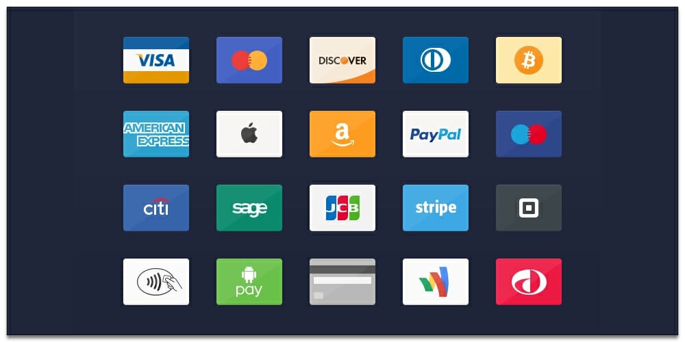 Free Credit Card Icons PSD