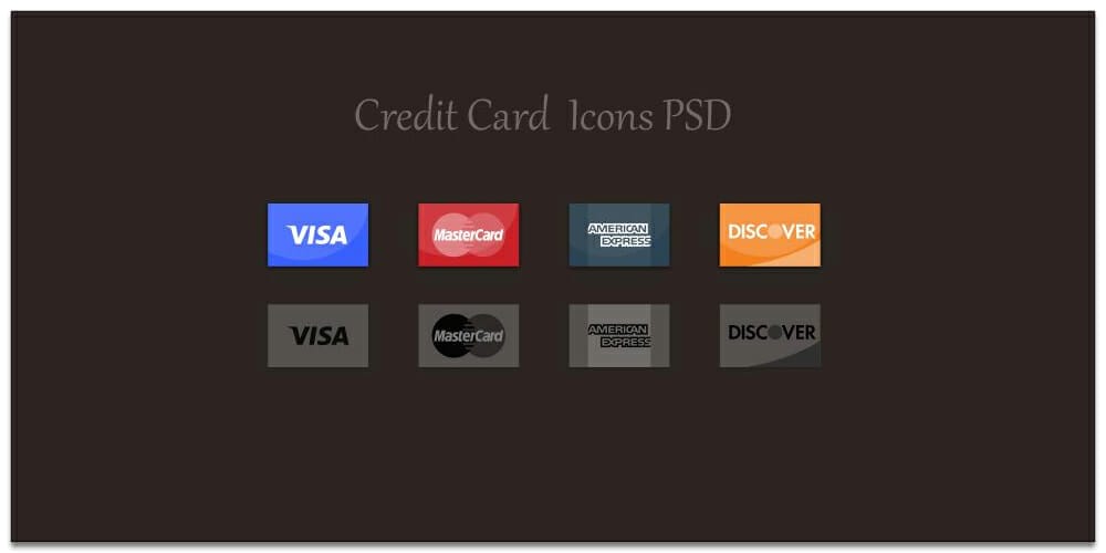 Free Credit Card Icons PSD
