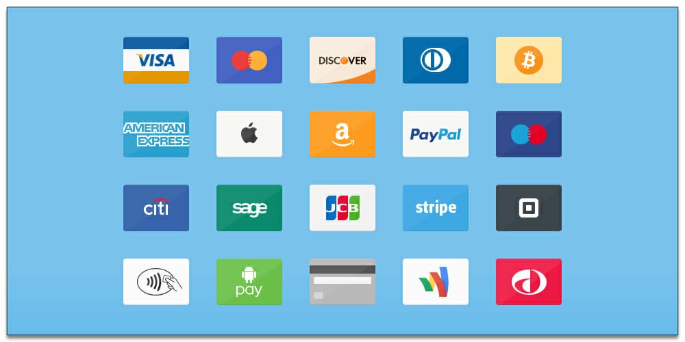 Free Credit Card Icons PSD