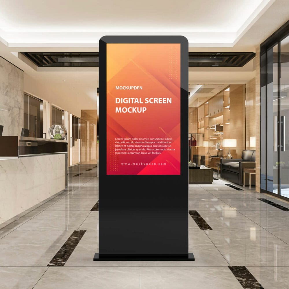 Free Digital Display Screen Mockup PSD Template 1 Free Digital Display Screen Mockup PSD Template