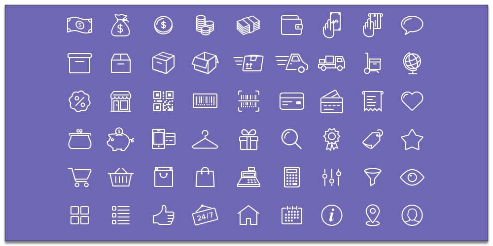 Free E Commerce Icons PSD