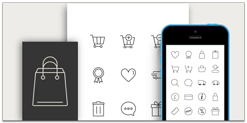 Latest Free E-commerce Icon Sets 24 Free Responsive E commerce Icons