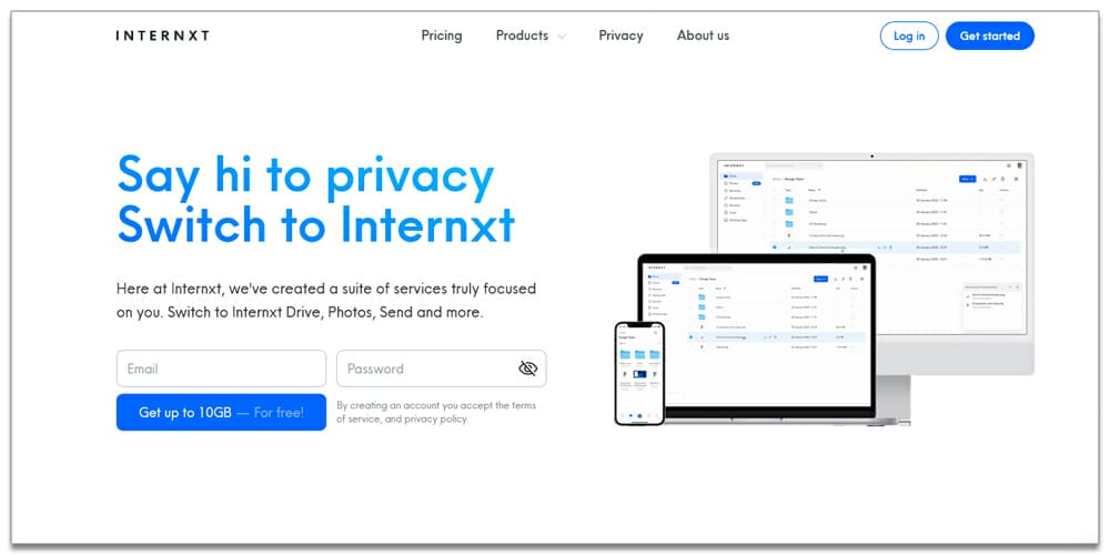 10 Best Free Cloud Storage Services 15 Internxt