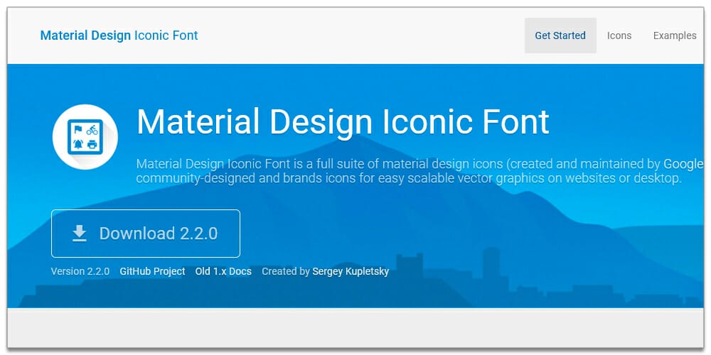 Material Design Iconic Font