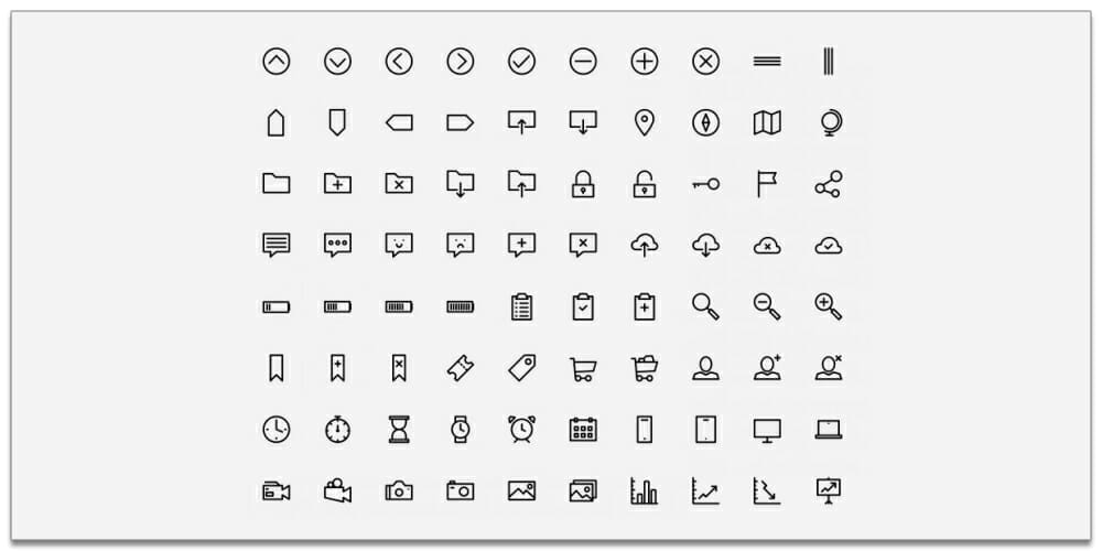 Useful Free Icon Fonts 36 Outlined Icons