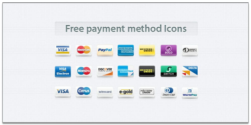 Payment Method Icons Set