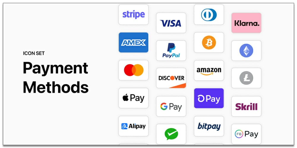 Payment Methods Icon Set