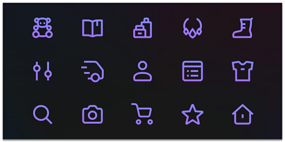 Runstore E commerce Icons