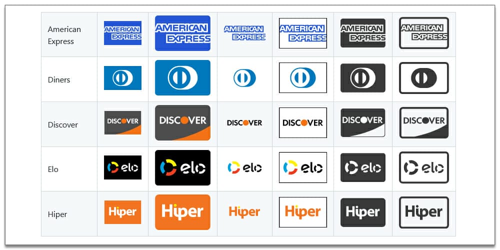 SVG Credit Card and Payment Icons